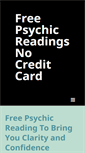 Mobile Screenshot of freepsychicreadingsnocreditcard.com