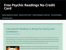 Tablet Screenshot of freepsychicreadingsnocreditcard.com